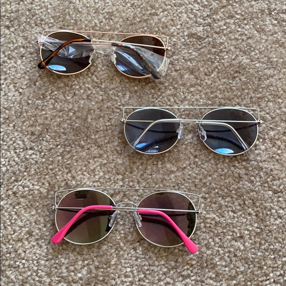 New Mirrored Metal Cat Eye Bundle (3) - Picture 2 of 2